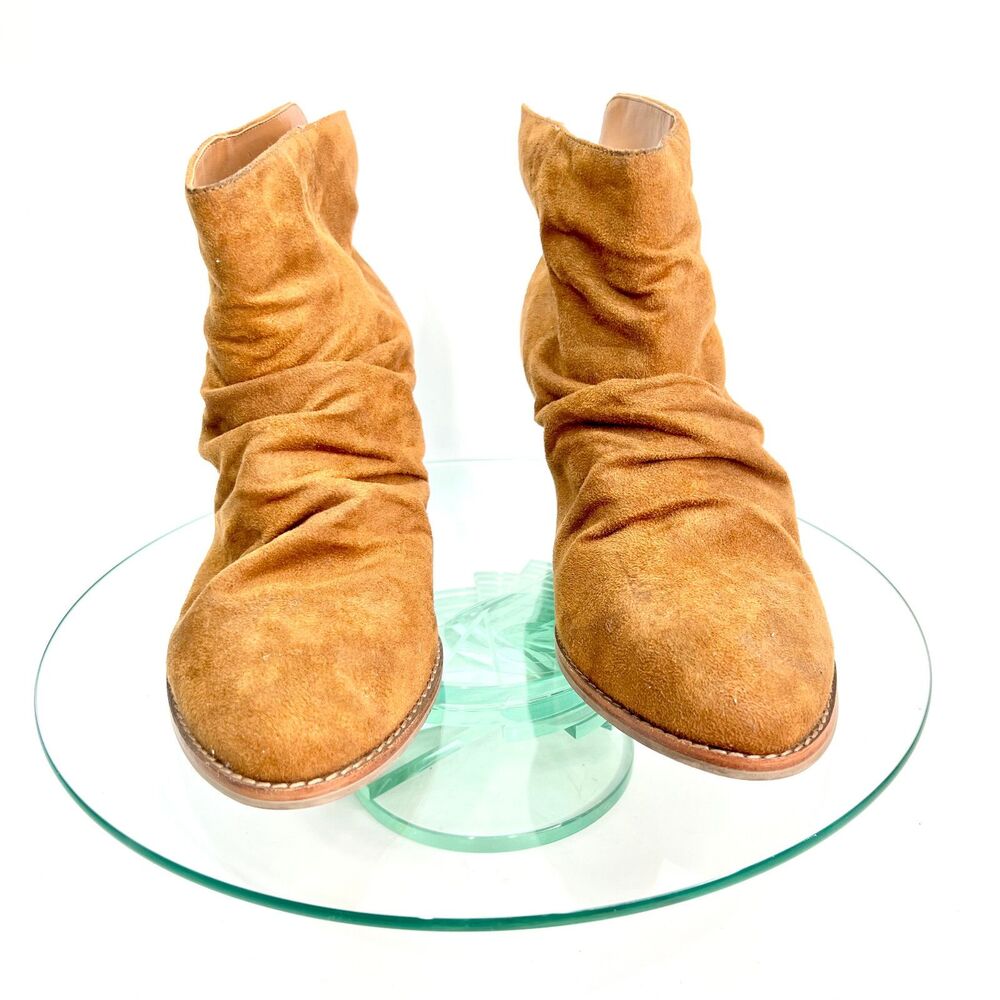 Diba Ankle Boots Faux Suede Pointed Toe Brown Boo… - image 3